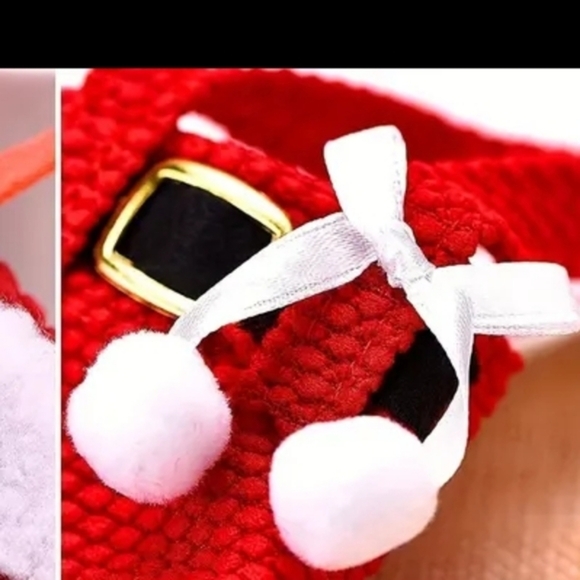 Eight (8)!!  Christmas Cutlery Holders, Ornaments. 4 Santa Pants, 4 Suits, NEW - Picture 7 of 12